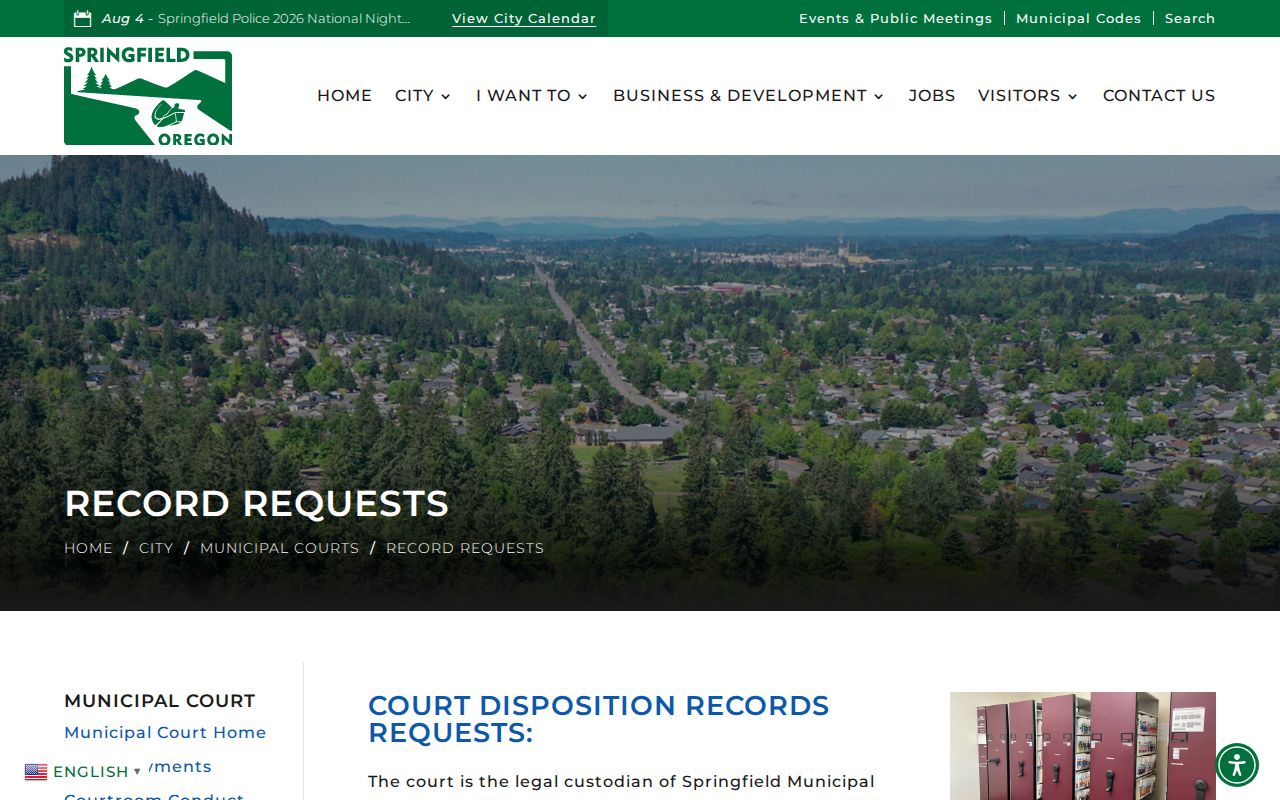 Lane County Springfield criminal records copy options